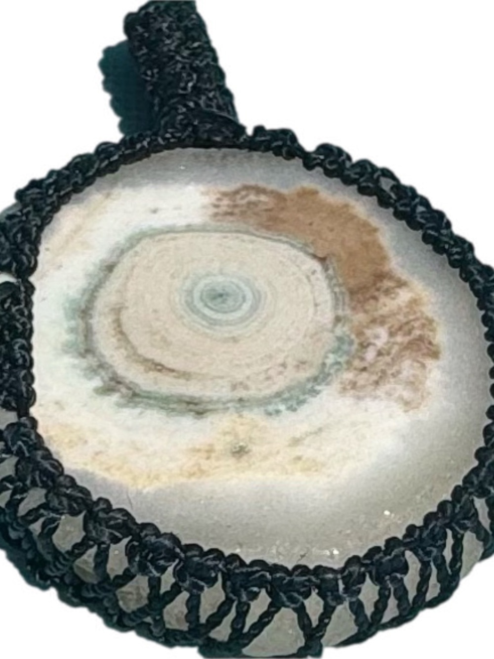 Solar Quartz Macrame Citrine 925 Silver Plated Pendant 2.1"